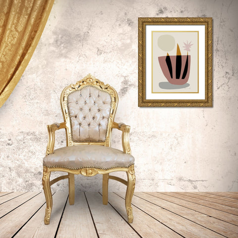 Plant Cutting Gold Ornate Wood Framed Art Print with Double Matting by Hobday, Dan