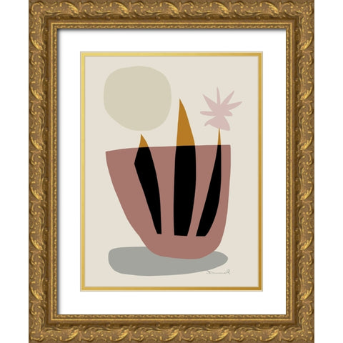 Plant Cutting Gold Ornate Wood Framed Art Print with Double Matting by Hobday, Dan