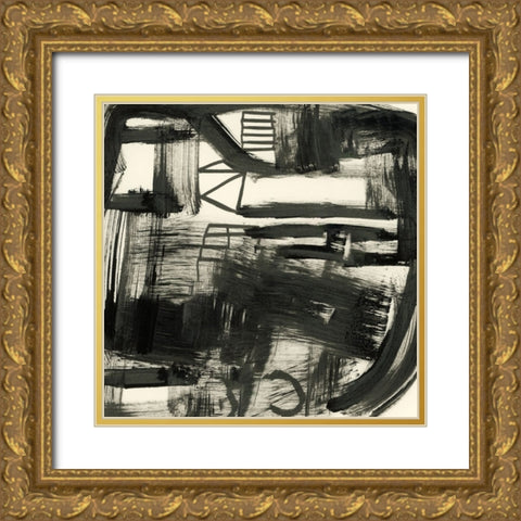 Market Gold Ornate Wood Framed Art Print with Double Matting by Hobday, Dan