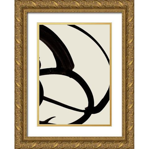 Atienne No2 Gold Ornate Wood Framed Art Print with Double Matting by Hobday, Dan