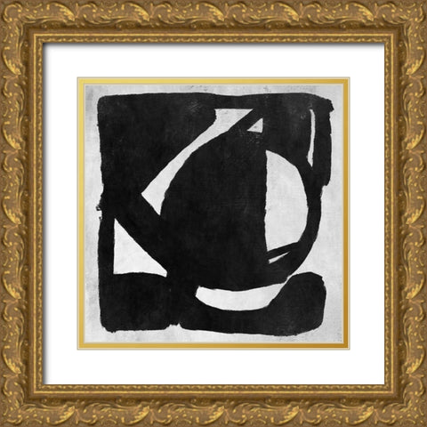 Abstract Melody No6 Gold Ornate Wood Framed Art Print with Double Matting by Hobday, Dan