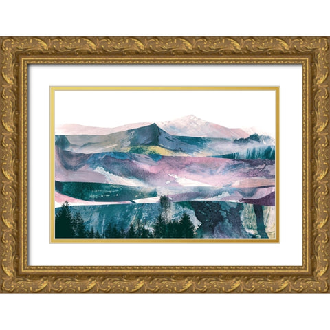 Views Gold Ornate Wood Framed Art Print with Double Matting by Hobday, Dan