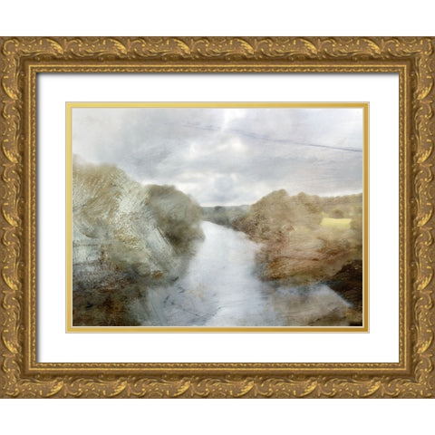 River Gold Ornate Wood Framed Art Print with Double Matting by Hobday, Dan