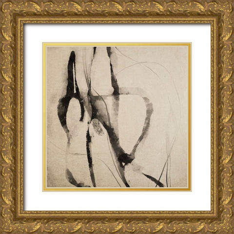 Onisa Gold Ornate Wood Framed Art Print with Double Matting by Hobday, Dan