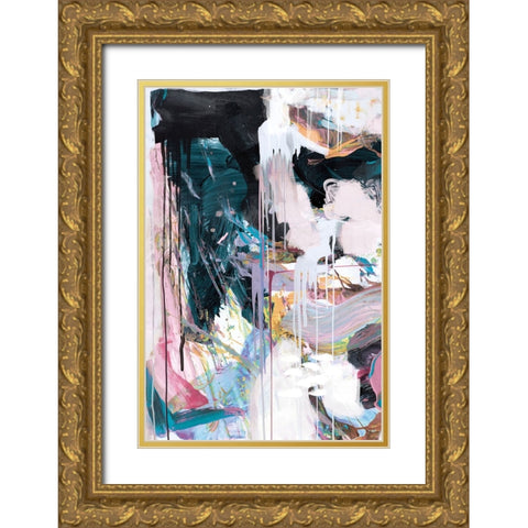 Statement No2 Gold Ornate Wood Framed Art Print with Double Matting by Hobday, Dan