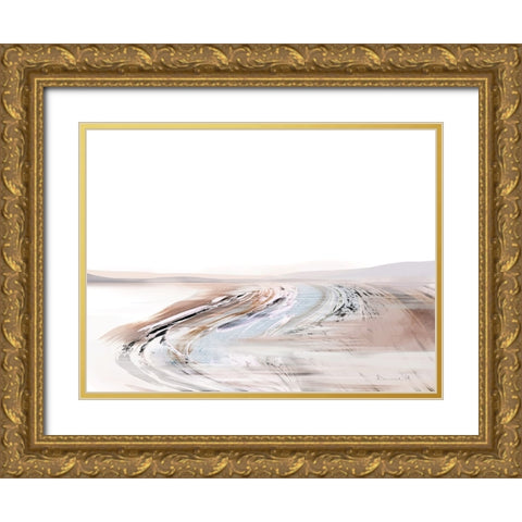 Creek Gold Ornate Wood Framed Art Print with Double Matting by Hobday, Dan