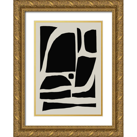 Pieces Gold Ornate Wood Framed Art Print with Double Matting by Hobday, Dan
