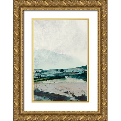 Mountains Gold Ornate Wood Framed Art Print with Double Matting by Hobday, Dan