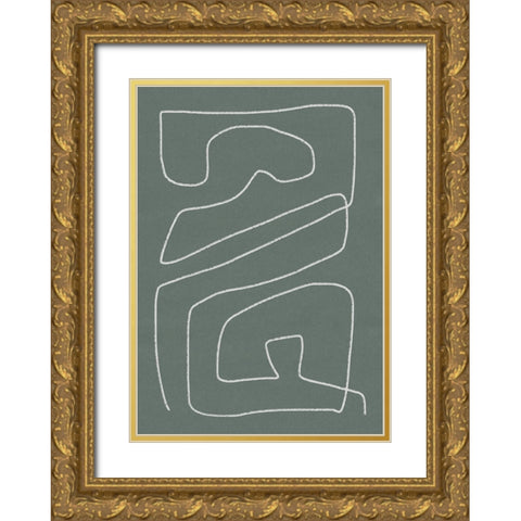 Labyrinth Gold Ornate Wood Framed Art Print with Double Matting by Hobday, Dan