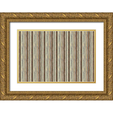 Pattern No 127 Gold Ornate Wood Framed Art Print with Double Matting by Treechild