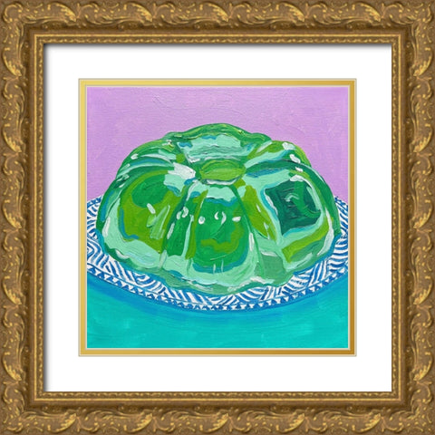 Lime Jello Gold Ornate Wood Framed Art Print with Double Matting by Key and Sea