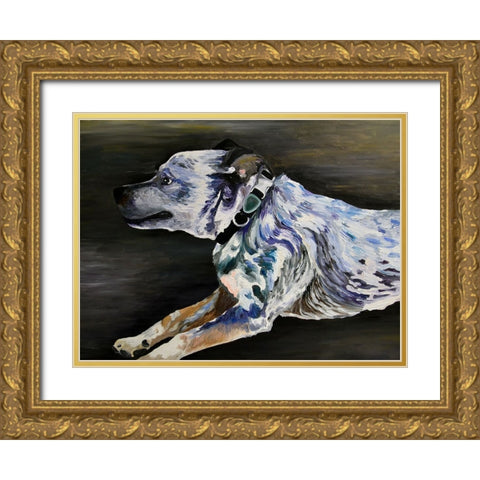 Mika Gold Ornate Wood Framed Art Print with Double Matting by Key and Sea