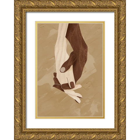 Colour-nity Gold Ornate Wood Framed Art Print with Double Matting by Roze, Fadil