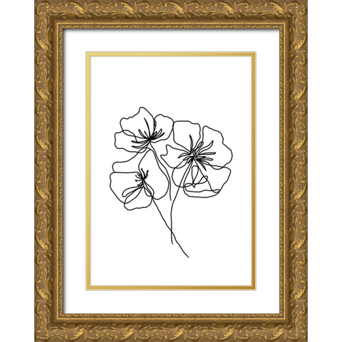 Untitled Gold Ornate Wood Framed Art Print with Double Matting by Boulova, Veronika