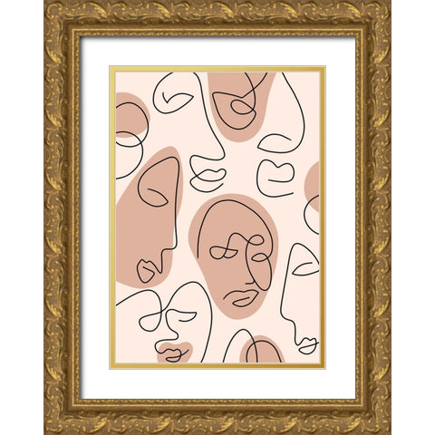 Untitled Gold Ornate Wood Framed Art Print with Double Matting by Boulova, Veronika