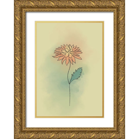 Melody Gold Ornate Wood Framed Art Print with Double Matting by Roze, Fadil