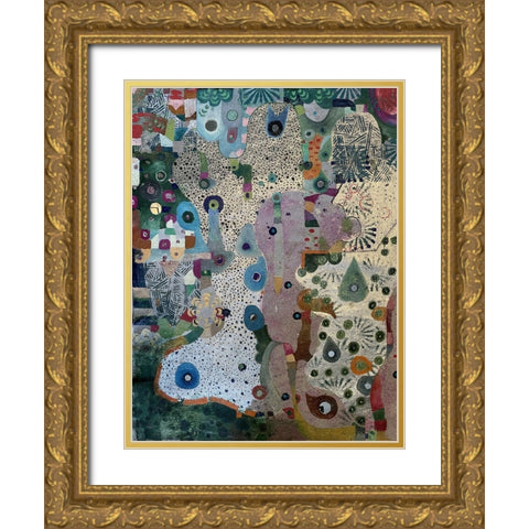 Mirrors and Space Gold Ornate Wood Framed Art Print with Double Matting by Loebelsohn, Alise