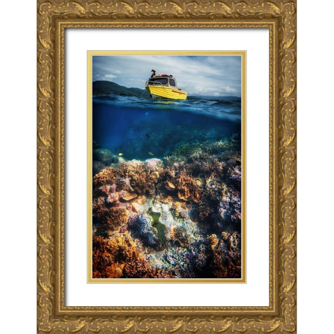 Treasure Hunters Gold Ornate Wood Framed Art Print with Double Matting by Stranak, Pavol