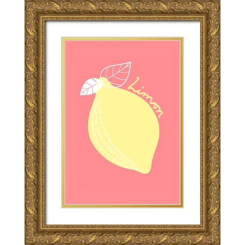 Limon Gold Ornate Wood Framed Art Print with Double Matting by Fritsch, Athene