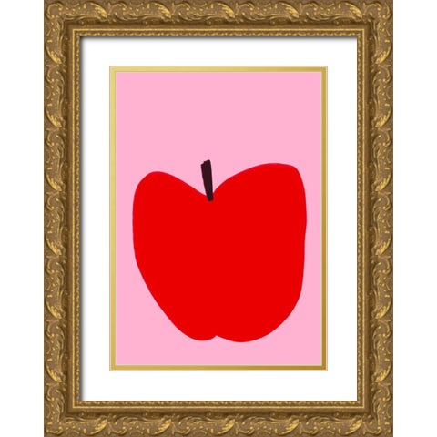 Apple Gold Ornate Wood Framed Art Print with Double Matting by Fritsch, Athene