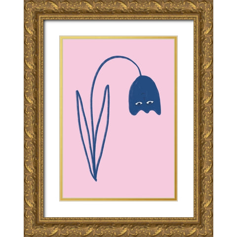 Happy Tulip Gold Ornate Wood Framed Art Print with Double Matting by Fritsch, Athene