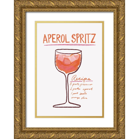Aperol Spritz Gold Ornate Wood Framed Art Print with Double Matting by Fritsch, Athene