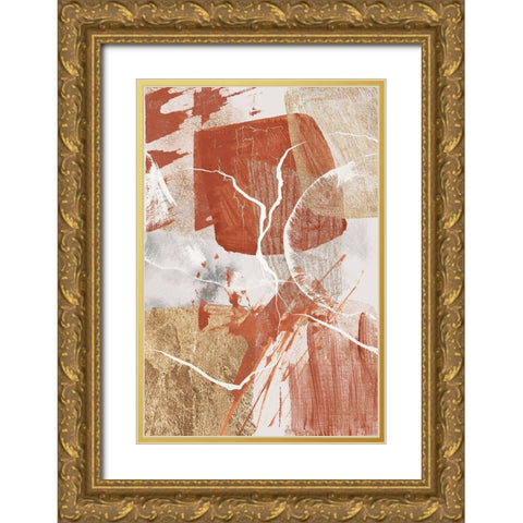 Golden globe 2 Gold Ornate Wood Framed Art Print with Double Matting by Ann Moss, Sally