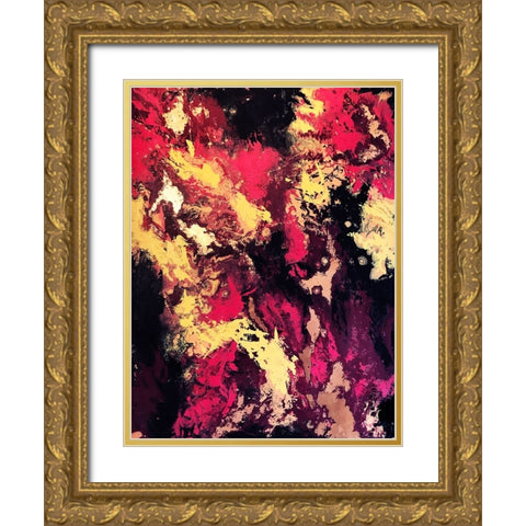 Abberation Gold Ornate Wood Framed Art Print with Double Matting by Storms, Alyson
