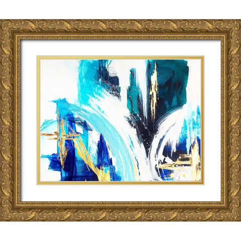 Angle Gold   A Gold Ornate Wood Framed Art Print with Double Matting by Storms, Alyson
