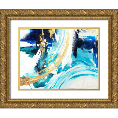 Angle Gold   B Gold Ornate Wood Framed Art Print with Double Matting by Storms, Alyson
