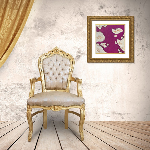Aubergine Islands Gold Ornate Wood Framed Art Print with Double Matting by Storms, Alyson
