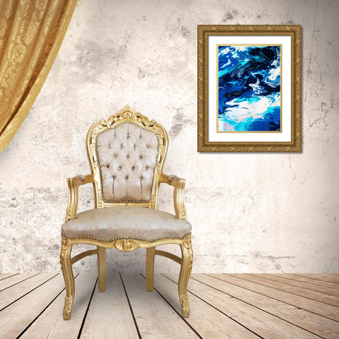 Bright Splash 1 Gold Ornate Wood Framed Art Print with Double Matting by Storms, Alyson