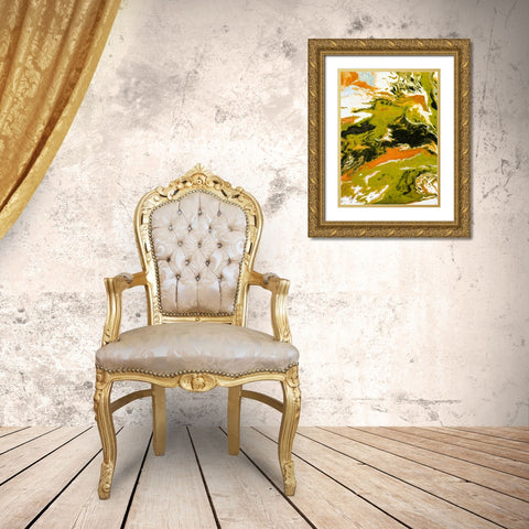 Bright Splash 3 Gold Ornate Wood Framed Art Print with Double Matting by Storms, Alyson
