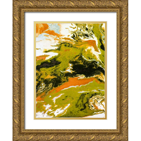 Bright Splash 3 Gold Ornate Wood Framed Art Print with Double Matting by Storms, Alyson