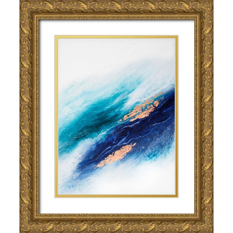 Calming Serenity Gold Ornate Wood Framed Art Print with Double Matting by Storms, Alyson