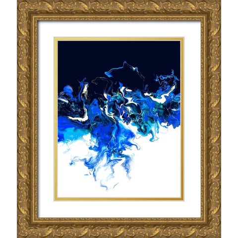 Colorful Wave 2 Gold Ornate Wood Framed Art Print with Double Matting by Storms, Alyson