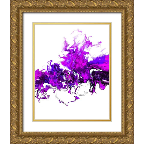 Colorful White Wave 3 Gold Ornate Wood Framed Art Print with Double Matting by Storms, Alyson