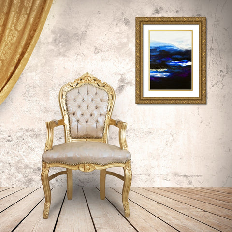 Dark Colorful Light 1 Gold Ornate Wood Framed Art Print with Double Matting by Storms, Alyson