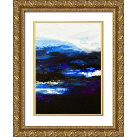Dark Colorful Light 1 Gold Ornate Wood Framed Art Print with Double Matting by Storms, Alyson
