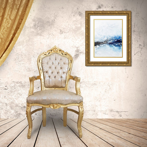 Deep Ocean Gold Ornate Wood Framed Art Print with Double Matting by Storms, Alyson