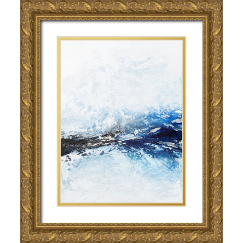 Deep Ocean Gold Ornate Wood Framed Art Print with Double Matting by Storms, Alyson