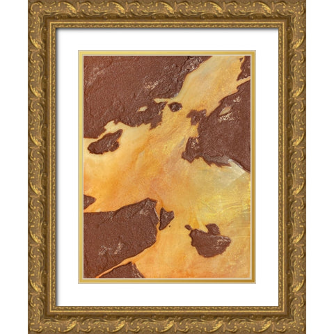 Desert Canyon Gold Ornate Wood Framed Art Print with Double Matting by Storms, Alyson