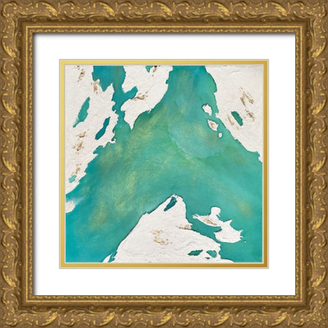 Emerald Island Gold Ornate Wood Framed Art Print with Double Matting by Storms, Alyson