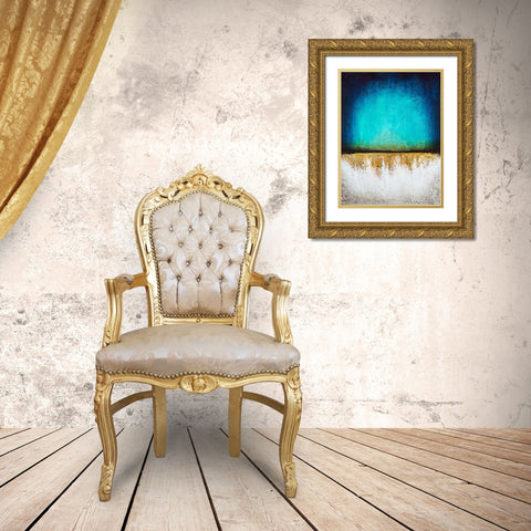 Frozen Reflection Gold Ornate Wood Framed Art Print with Double Matting by Storms, Alyson