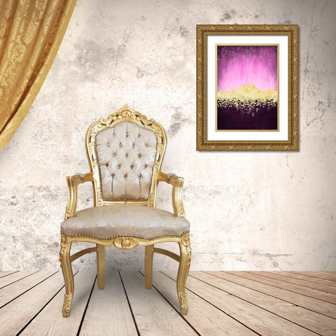 Golden Dawn Pink Gold Ornate Wood Framed Art Print with Double Matting by Storms, Alyson