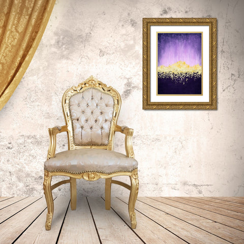 Golden Dawn Purple Gold Ornate Wood Framed Art Print with Double Matting by Storms, Alyson