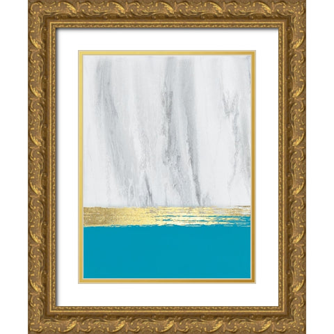 Granite Gold Gold Ornate Wood Framed Art Print with Double Matting by Storms, Alyson