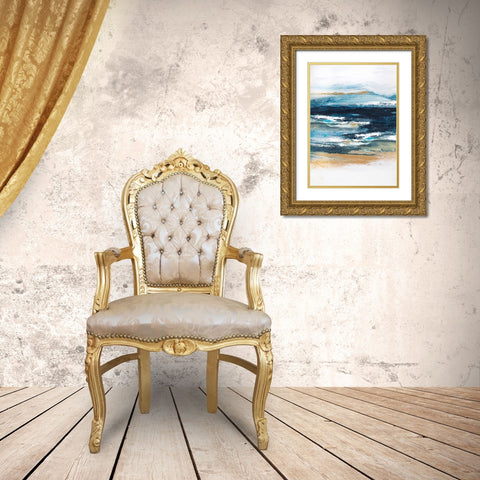 Highland 3 Gold Ornate Wood Framed Art Print with Double Matting by Storms, Alyson