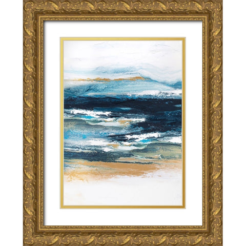 Highland 3 Gold Ornate Wood Framed Art Print with Double Matting by Storms, Alyson
