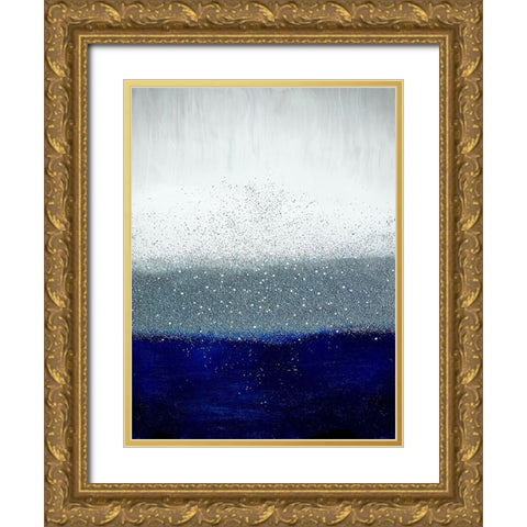 Indigo Dream Gold Ornate Wood Framed Art Print with Double Matting by Storms, Alyson